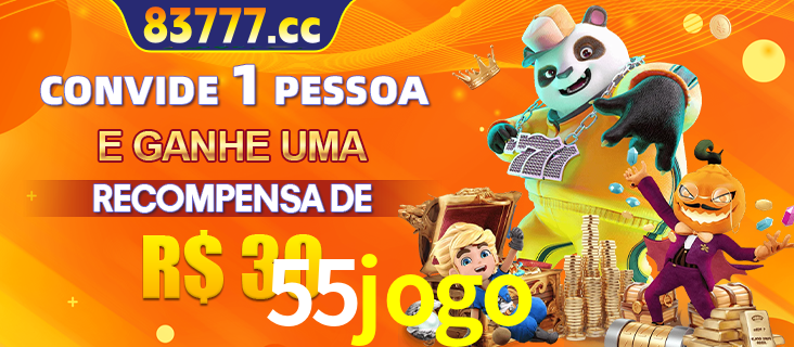 Banner institucional da 55jogo sobre parceria de marcas e criação de uma marca de excelência, apresentando os mascotes de jogos populares como o Fortune Tiger.