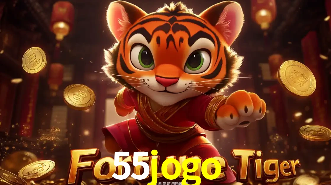 O carismático mascote do jogo de slot Fortune Tiger, um tigre fofo em pose de artes marciais, pronto para trazer sorte e multiplicadores de ganhos no cassino online 55jogo.